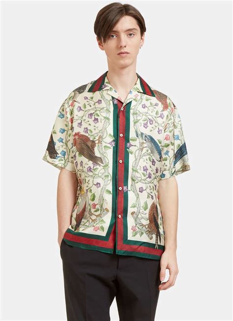 gucci bowling loose shirt|gucci button up shirt men.